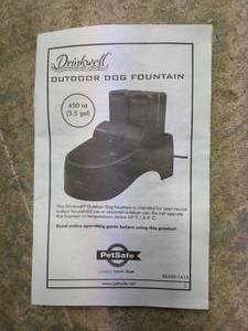 lot 155 image: uf - Drinkwell Outdoor Dog Fountain - 450 oz (3.5 gal) Ready for Use