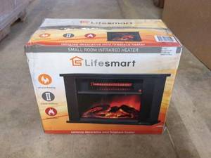 lot 181 image: v1 - Lifesmart Tabletop Decorative Mini Fireplace Heater