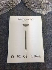 lot 243 image: zz1 - Set of 4 New Solar Pathway Lights with User Manual