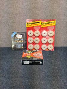 lot 252 image: zz1 - Pest Control Bundle - Mosquito Dunks, Moth Traps, and Raid Max Fogger