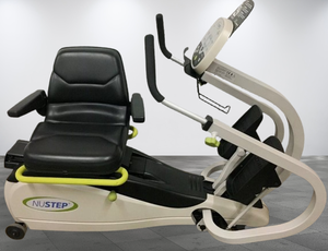 lot 9 image: WOWOW&nbspMSRP $8500 NuStep TRS4000 Recumbent Cross Trainer Total Body Workout Machine WSwivel Seat & Arm Lift For Handicap Wheelchair Access PT Equipment 400lb Capacity With Display - Dearly Loved By Users 5 Star Rating - Works Excellent