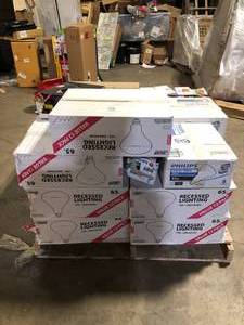 lot 7 image: Mix lot of Various Lighting Bulbs and Lighting Materials Customer Returns Review all pictures