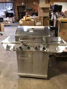 lot 26 image: Nexgrill 4-Burner Propane Gas Grill in Stainless Steel with Side Burner Customer Return Review all pictures
