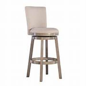 lot 9 image: Powell Company Mike 45.5 in. H Big and Tall Rustic Taupe High Back Wood frame Bar Stool Customer Returns Review all pictures