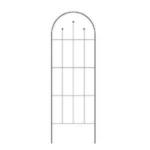 Vigoro 80 in. H Wisteria Black Metal Trellis