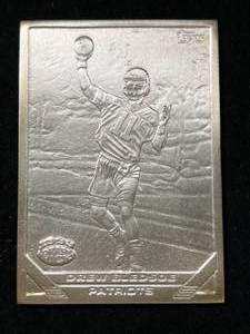 4 TROY OZ .999 FINE SILVER DREW BLEDSOE CARD