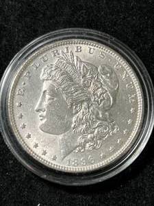 1896 US MORGAN SILVER DOLLAR IN AIRTITE