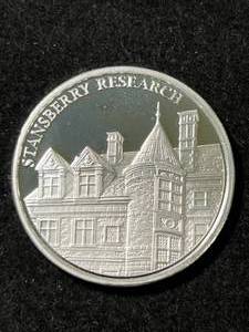 1 TROY OZ .999 FINE SILVER STANSBERRY RESEARCH ROUND