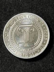 2 TROY OZ .999 FINE SILVER 2023 WOLFMAN ROUND