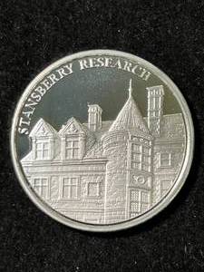 1 TROY OZ .999 FINE SILVER STANSBERRY RESEARCH ROUND