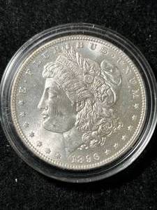 1896 US MORGAN SILVER DOLLAR IN AIRTITE