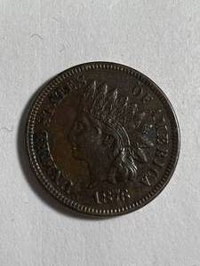 1876 US INDIAN HEAD CENT XF