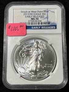 2013 AMERICAN SILVER EAGLE NGC MS70