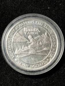 .6 TROY OZ .999 FINE SILVER HARRAHS CASINO TOKEN IN AIRTITE