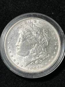 1904-O US MORGAN SILVER DOLLAR IN AIRTITE