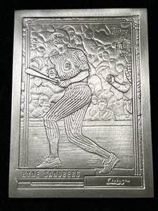 4 TROY OZ .999 FINE SILVER RYNE SANDBERG CARD