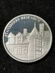 1 TROY OZ .999 FINE SILVER STANSBERRY RESEARCH ROUND