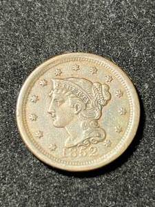 1852 US BRAIDED HAIR LARGE CENT