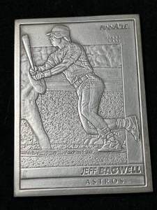 4 TROY OZ .999 FINE SILVER JEFF BAGWELL CARD