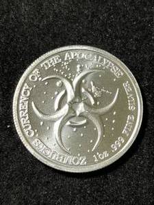 1 TROY OZ .999 FINE SILVER ZOMBUCKS ROUND