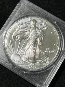 2017 AMERICAN SILVER EAGLE 1 TROY OZ .999 FINE SILVER IN CASE