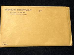 1957 US PROOF SET IN ORIGINAL ENVELOPE