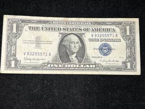 1957B US BLUE SEAL $1 SILVER CERTIFICATE