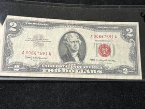 1963 US RED SEAL $2 BILL