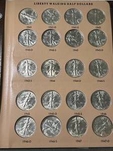 1941-1947D US WALKING LIBERTY HALF DOLLAR SET
