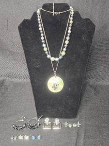 lot 67 image: Mixed Jewelry Lot Necklaces and Assorted Earrings - displays not included