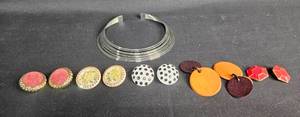 lot 167 image: Vintage Jewelry Collection Including Earrings and Choker Necklace