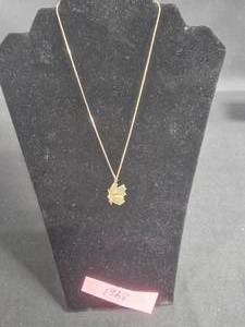 lot 210 image: Vintage Gold-Plated Butterfly Pendant Necklace, 1928 - display not included