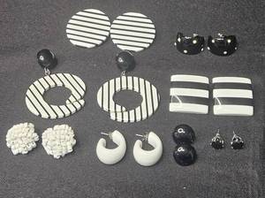 lot 72 image: Collection of Unique Earrings in Varied Designs
