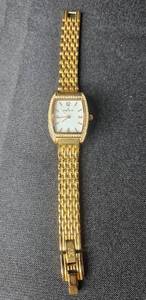 lot 82 image: Anne Klein Womens Gold Tone Watch with Crystal Accents - untested