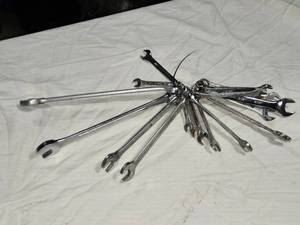 lot 20 image: Lot of Various Open-End Wrenches with Mixed Sizes