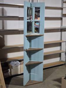 lot 54 image: Unique Corner Shelf with Mirror Made from a Door