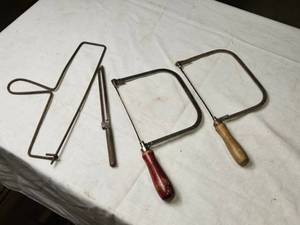 lot 72 image: Vintage Coping Saws with Wooden Handles