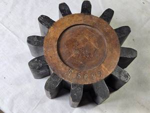 lot 90 image: Vintage Wooden Gear Mold - 10 Inches