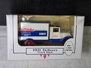 lot 118 image: 1931 Delivery Truck Bank by ERTL - Die-Cast Metal with Rubber Tires, 134 Scale
