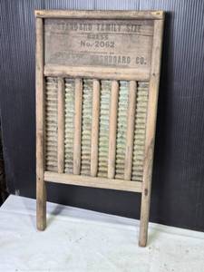 lot 269 image: Antique Family Size Washboard No. 2062