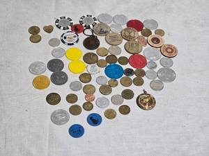 lot 306 image: Lot of Vintage Coins, Tokens & Medals Collection