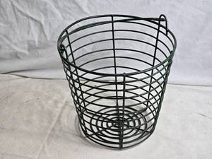 lot 348 image: Metal Wire Egg Basket - 12 inches Tall and 10 inches Diameter
