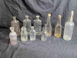 lot 397 image: Collection of Vintage Glass Bottles - Set of 10