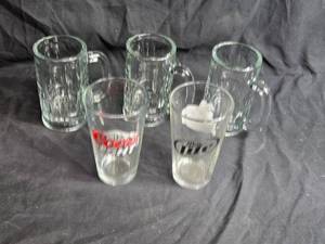 lot 401 image: Set of 5 Assorted Beer Glasses and Mugs