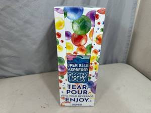lot 309 image: New Box of 10 Pouches Popping Boba Balls - Super Blue Raspberry