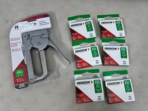 lot 34 image: New Arrow Stapler with 6 Boxes of Staples
