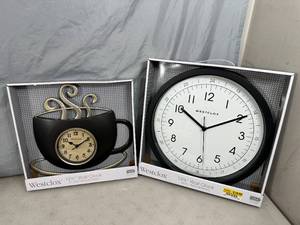 lot 35 image: 2 New Westclox Wall Clocks
