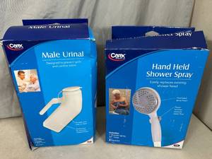 lot 83 image: New Hand Held Shower Spayer, Male Urinal