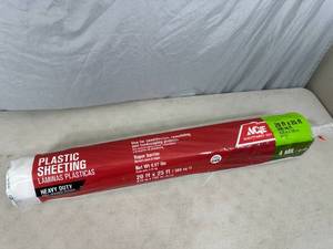 lot 117 image: New Roll of Plastic Poly Sheeting 20 x 25 ft