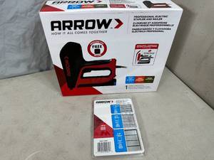 lot 129 image: New Arrow Electric Stapler  Nailer with Staples